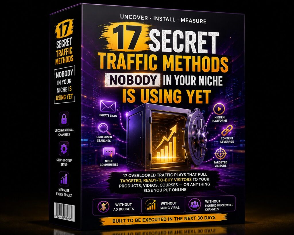 17 Secret Traffic Methods Nobody In Your Niche Is Using Yet Product Image 17 Secret Traffic Methods Nobody In Your Niche Is Using Yet Review