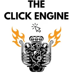 THE CLICK ENGINE Logo THE CLICK ENGINE logo with a stylized engine illustration
