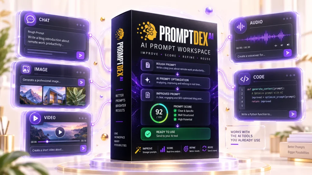 PROMPTDEX AI PROMPT WORKSPACE product image PROMPTDEX AI PROMPT WORKSPACE Review