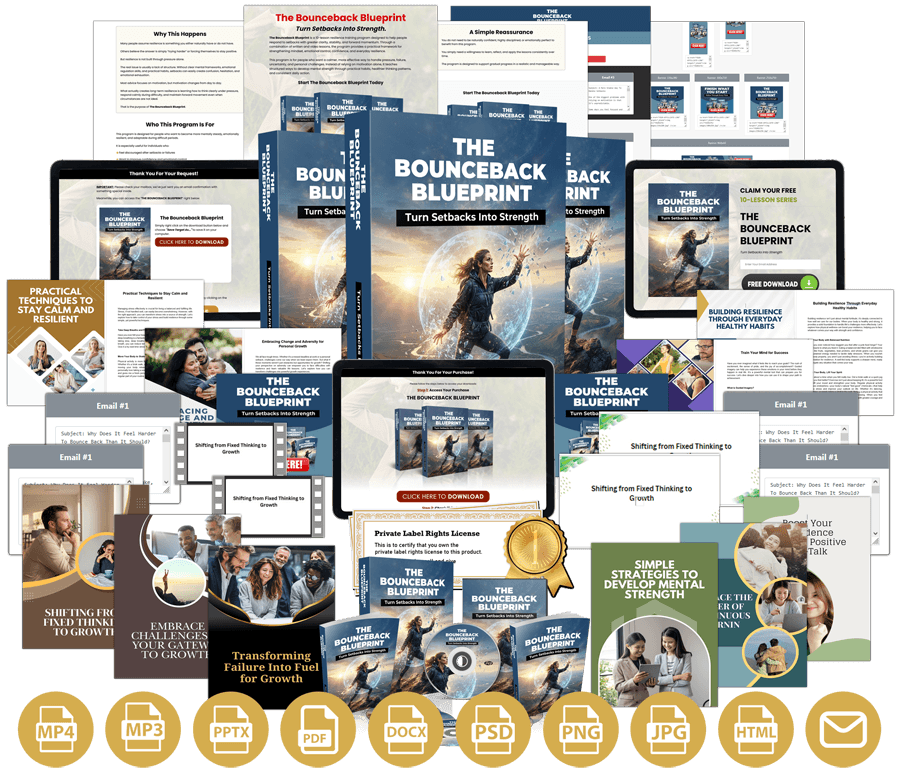 (PLR Firesale) The Bounceback Blueprint product image The Bounceback Blueprint Review