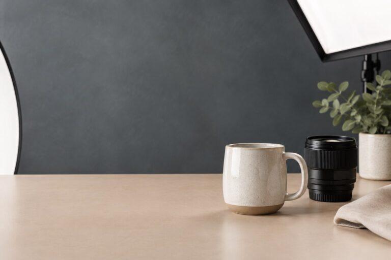 Illustration accompanying a guide to writing AI image prompts for product photography